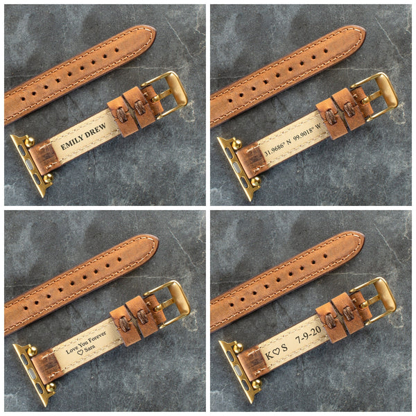 Cinnamon Slim Leather Apple Watch Band for Women - Image 2