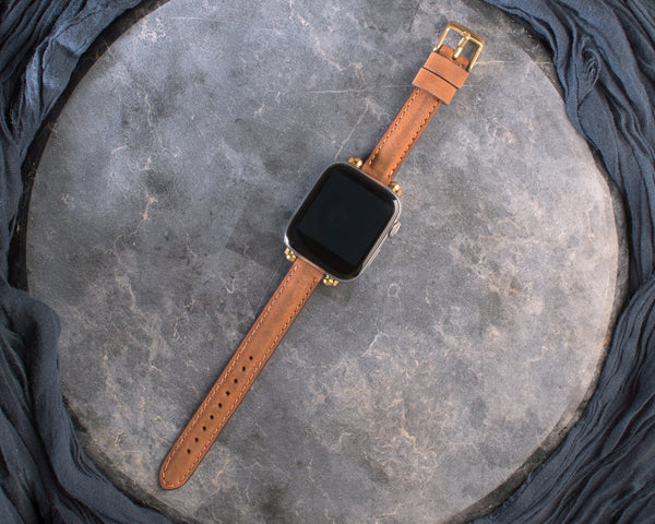 Cinnamon Slim Leather Apple Watch Band for Women - Image 5