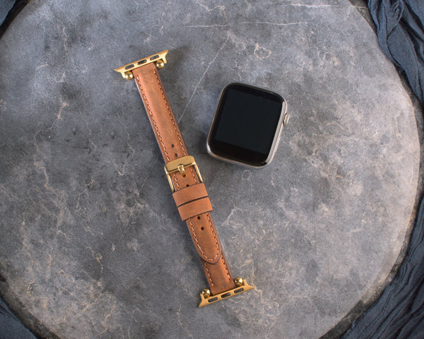 Cinnamon Slim Leather Apple Watch Band for Women - Image 7