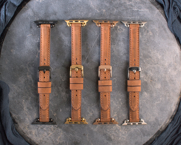 Cinnamon Slim Leather Apple Watch Band for Women - Image 8