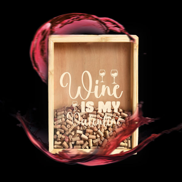 Wooden Wine Cork Collector, Couple Wine Display Box - Image 8